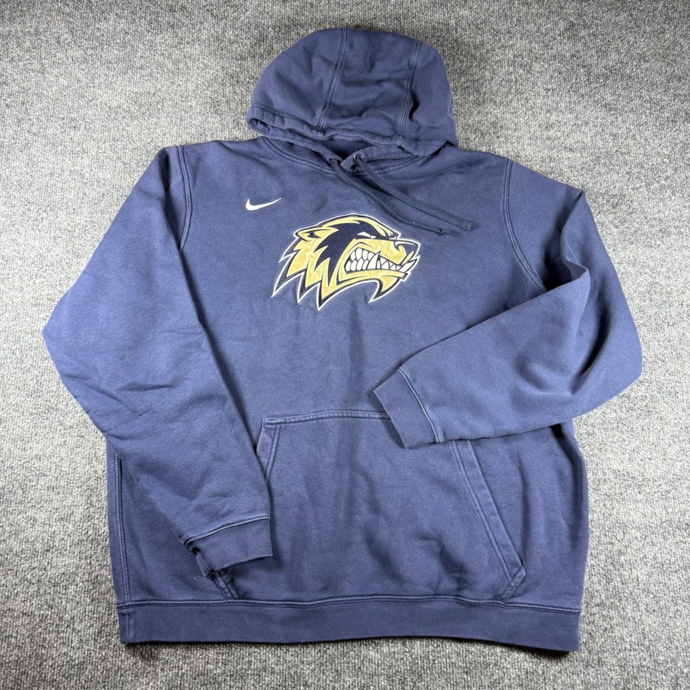 Nike Mens Navy Blue Mascot Graphic Fleece Hoodie XL 835585-419